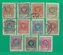 Poland 1924 Year, Used Stamps Mi.# 201-211 - Usados