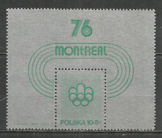 Poland 1976 Year, MNH (**), Block Mi # Blc 61 - Blocks & Sheetlets & Panes