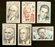 1975 FRANCE SÉRIE PERSONNAGES CÉLÈBRES - NEUF** - Unused Stamps