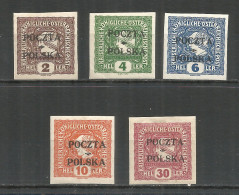 Poland 1919 Year, Mint Stamps MLH  Set OVPT - Nuevos