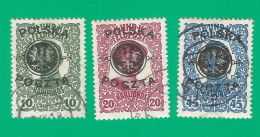 Poland 1918 Year , Used Stamps Mi.# 17-19   - Portomarken