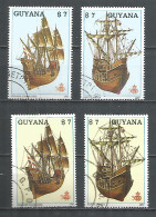 Guyana 1987 Used CTO Stamps Set Ships - Guyane (1966-...)