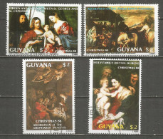 Guyana 1988 Used CTO Stamps Set Painting  Rubens - Guyane (1966-...)