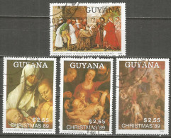 Guyana 1989 Used CTO Stamps Set Painting  - Guyane (1966-...)