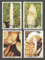 Guyana 1990 Used CTO Stamps Set Mushrooms - Guiana (1966-...)