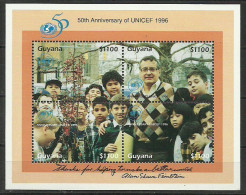 Guyana 1996 Mint Block MNH(**) - UNICEF - Guyana (1966-...)