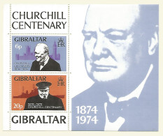 Gibraltar 1974 Block Mint MNH(**) Churchill  - Gibraltar