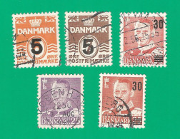 Denmark 1955 Year Used Stamps Mi.# 355,358-61 - Gebruikt