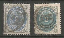 Denmark 1870 Year Used Stamps Mi. 16 I, II - Gebruikt