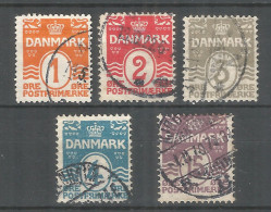 Denmark 1905/07 Years Used Stamps  - Used Stamps