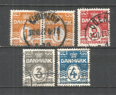 Denmark 1913 Year Used Stamps Mi. 77-80 - Usado