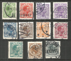 Denmark 1913 Year Used Stamps Mi # 67-76 - Gebruikt