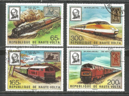 Upper Volta 1979 Year, Used CTO Set Trains - Upper Volta (1958-1984)
