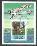 Upper Volta 1977 Year, Used CTO Block Aviation - Alto Volta (1958-1984)