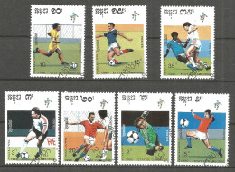 Cambodia / Kampuchea 1989 Year, Used Stamps  CTO (o) Football Soccer - Cambodia