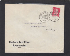 DRUCKEREI PAUL FABER GREVENMACHER. - 1940-1944 Deutsche Besatzung