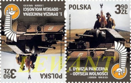 2024.04.30. 1st Polish Armoured Division - Odyssey Of Liberty (tête-bêche) - MNH - Neufs