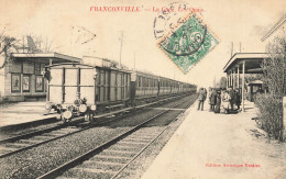 Franconville * 1907 * La Gare , Les Quais * Train Wagons * Ligne Chemin De Fer Val D'oise - Franconville