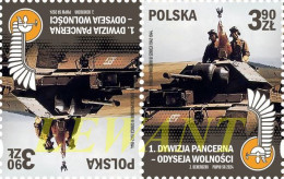 2024.04.30. 1st Polish Armoured Division - Odyssey Of Liberty (tête-bêche) - MNH - Nuovi