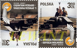 2024.04.30. 1st Polish Armoured Division - Odyssey Of Liberty (tête-bêche) - MNH - Nuevos