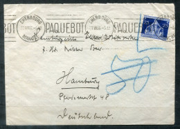 FRANKREICH - Schiffspost, Navire, Ship Letter, Maschinenstempel PAQUEBOT Und CHERBOURG 31.8.1936 Auf NDL-Umschlag - Cartas & Documentos