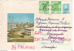 ROUMANIE 1970 Lettre De L'université De Iasi Pour Faculté Des Sciences De Bordeaux - Storia Postale