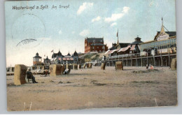 2280 WESTERLAND / SYLT, Am Strand, Strandkörbe, Strandhalle, 1908 - Sylt