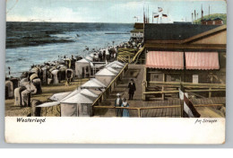 2280 WESTERLAND / SYLT, Am Strand, Strandkörbe, Strandhalle, 1908 - Sylt