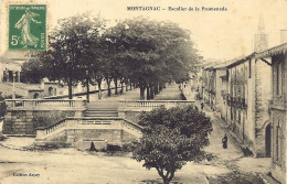 *CPA  - 34 - MONTAGNAC - Escalier De La Promenade (A) - Montagnac