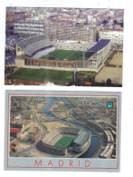 2 POSTCARDS WORLD STADIUMS   SPAIN  MADRID / BARCELONA - Stades