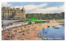 R606704 Corbyns Head Beach. Torquay. Devonshire Press. Series 4 3. 1958 - World