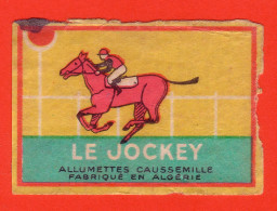 ÉTIQUETTE DE BOITE D'ALLUMETTES - ALLUMETTES CAUSSEMILLE - LE JOCKEY ( ALGÉRIE ) - Matchbox Labels