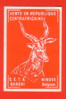 ÉTIQUETTE DE BOITE D'ALLUMETTES - CENTRAFRIQUE - GAZELLE - Matchbox Labels