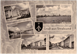 Stralsund Müller-Grählert-/Prohner-/Richard-Wagner-Straße, Neubauten, Hafen 1964 - Stralsund