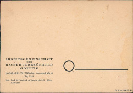 Briefumschlag Arbeitsgemeinschaft D. Rassehundezüchter Görlitz Nonnenstraße 16 - Non Classés