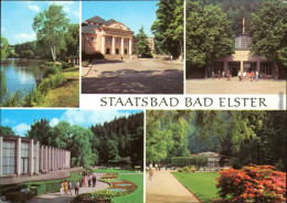 Bad Elster Gondelteich, Kurtheater, Marienquelle, Wandelhalle, HO-Badecafé G1981 - Bad Elster