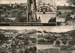 Schwarzenberg (Erzgebirge) Panorama-Ansichten, Rathaus, Erzgeb. Schwibbogen 1969 - Schwarzenberg (Erzgeb.)