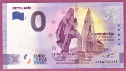 0-Euro ISAA 2022-1 REYKJAVIK - LEIFUR EIRIKSSON - HALLGRIMSKIRKJA - Essais Privés / Non-officiels