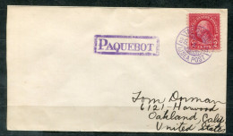 JAPAN - Schiffspost, Navire, Paquebot, Ship Letter, Stempel TAIYO-MARU I.J.SEAPOST Mit US-Frankatur In Die USA - Covers & Documents