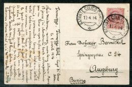 ITALIEN - Schiffspost, Navire, Paquebot, Ship Letter, Stempel NATANTE COLICO COMO-1 Auf AK Nach AUgsburg - Marcophilia