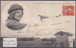 CPA Aviation Signature Autographe Aviateur DAUCOURT - Airmen, Fliers