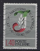 Italy 1966  20 Jahre Republik Italien  (o) Mi.1212 - 1961-70: Oblitérés