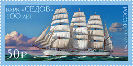 RUSSIA - 2021 -  STAMP MNH ** - 100 Years Of The Barque "Sedov" - Nuevos