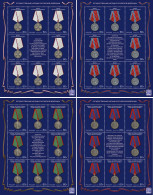 RUSSIA - 2021 - SET OF 4 M/SHEETS MNH ** - Medals - Nuevos