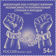 RUSSIA - 2020 -  STAMP MNH ** - Independence To Colonial Countries And Peoples - Neufs