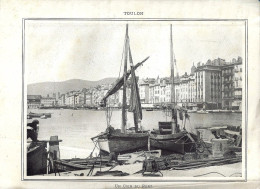 *FRANCE - TOULON - Photographie 15.5x21 Issue D'un Dépliant Ancien - Un Coin Du Port - Altri & Non Classificati