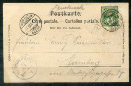 SCHWEIZ - Schiffspost, Navire, Paquebot, Ship Letter, Stempel LUZERN-FLÜELEN SCHIFF 1901 Auf AK Flüelen - Storia Postale