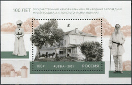 RUSSIA - 2021 - S/S MNH ** - 100 Years Of The "Yasnaya Polyana" Estate Museum - Ungebraucht