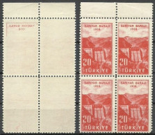 Turkey; 1956 Inauguration Of Sariyar Dam ERROR "Abklatsch Print" MNH** - Nuevos