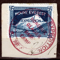 TIBET 1924 MOUNT EVEREST EXPEDITION RONGBUK GLACIER BASE CAMP CANCELLATION On COVER FRAGMENT - Asia (Other)